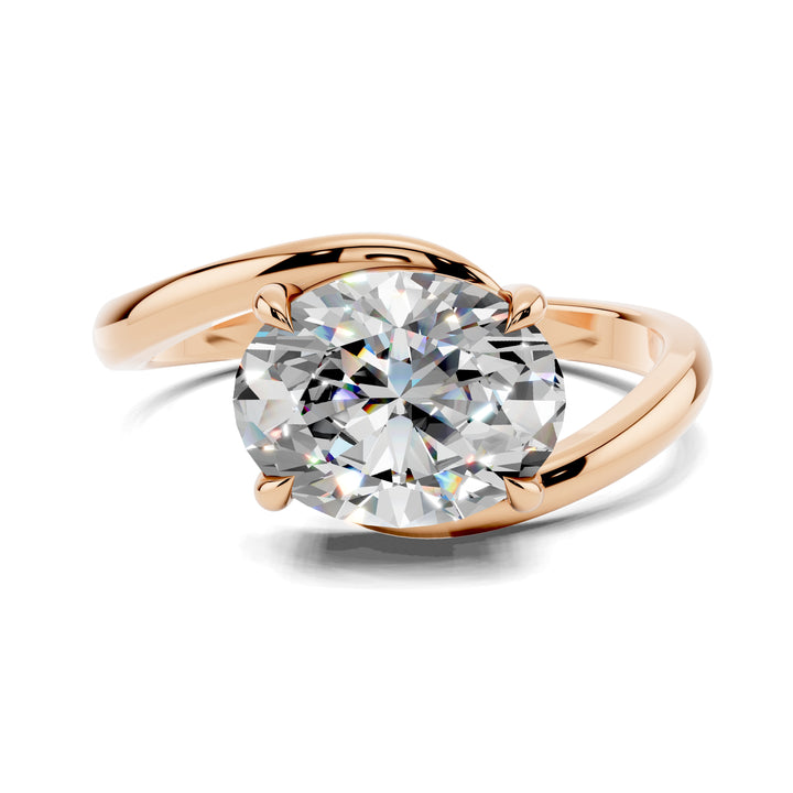 Samantha Solitaire Oval Bypass Engagement Ring