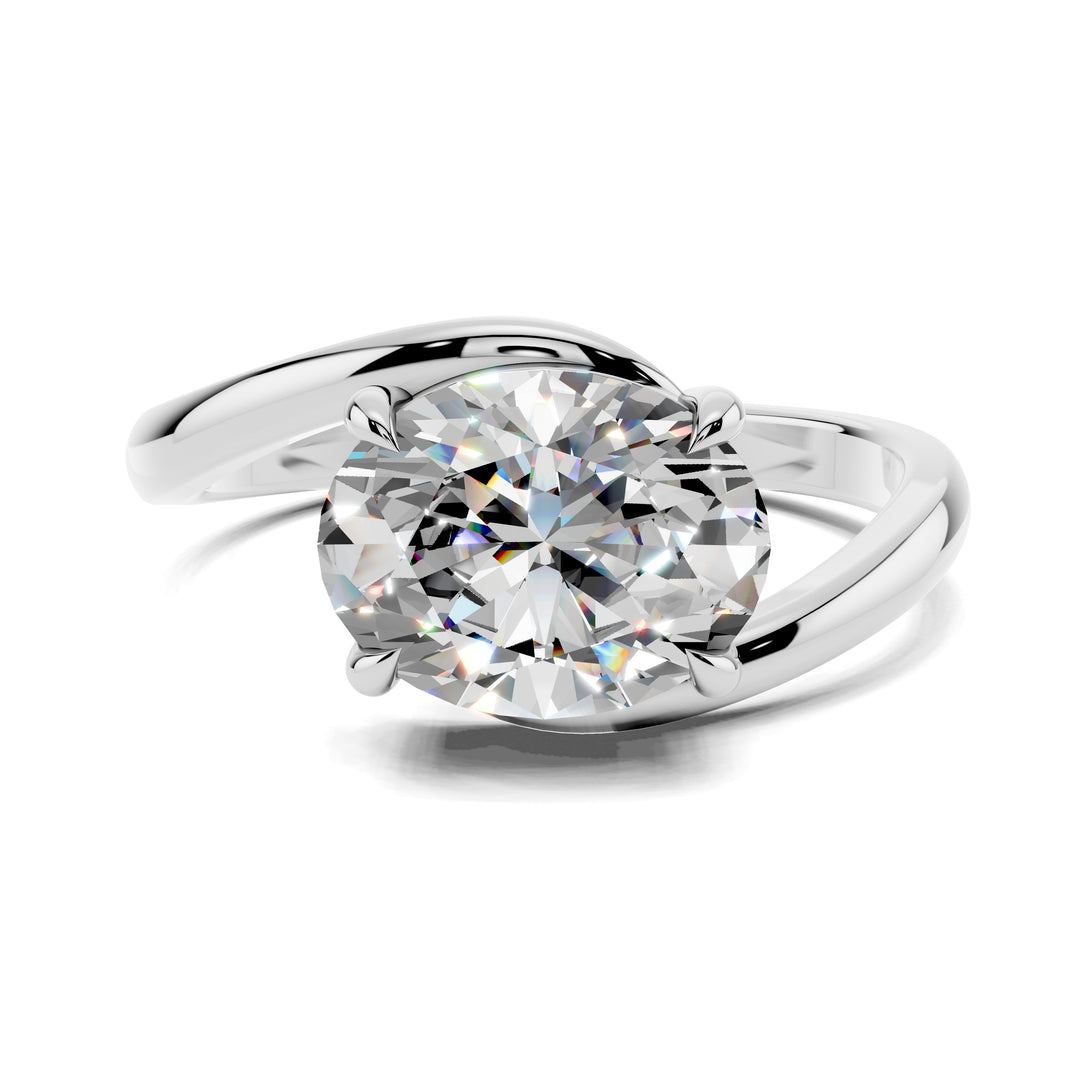 Samantha Solitaire Oval Bypass Engagement Ring