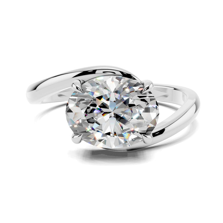Samantha Solitaire Oval Bypass Engagement Ring