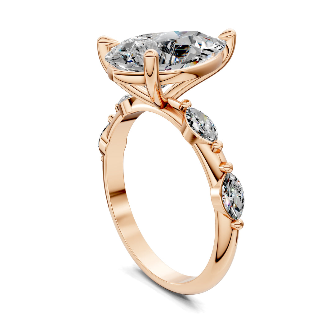 Elizabeth Pear Accents Ring