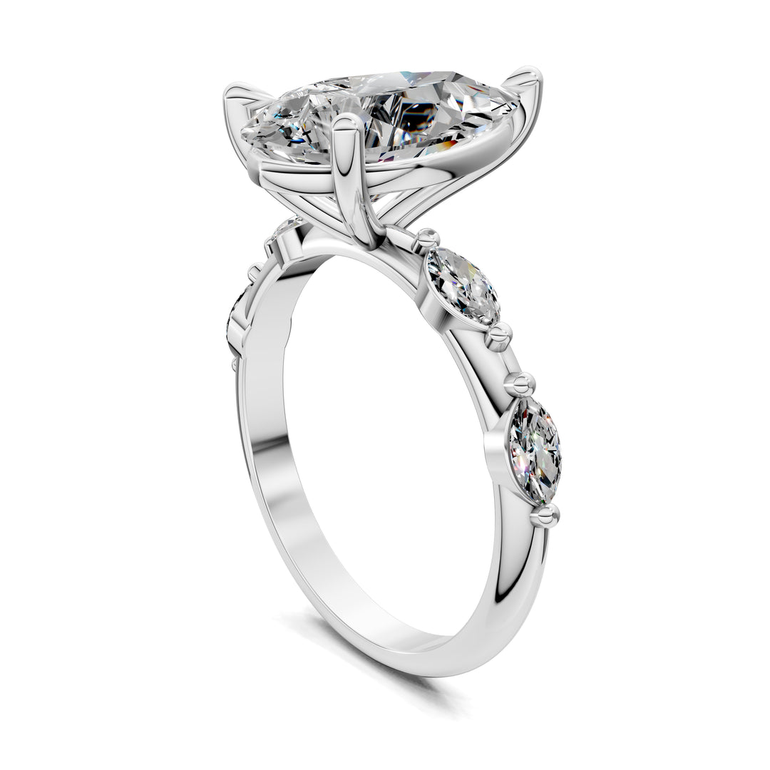 Elizabeth Pear Accents Ring