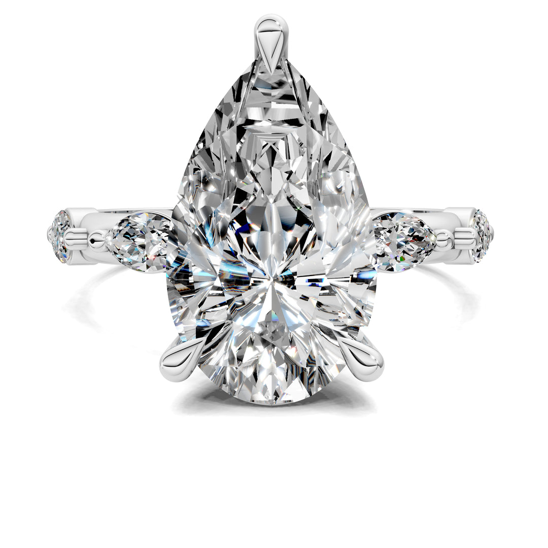Elizabeth Pear Accents Ring