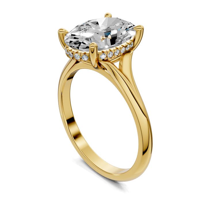 Taylor Split Shank Hidden Halo Engagement Ring
