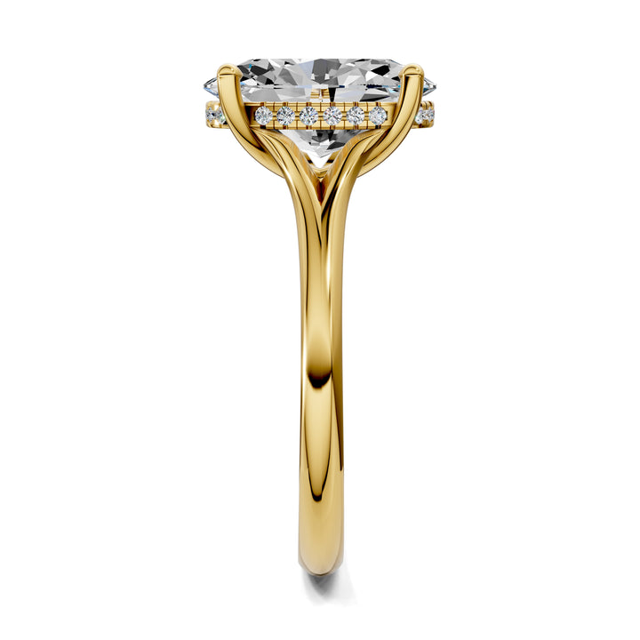 Taylor Split Shank Hidden Halo Engagement Ring