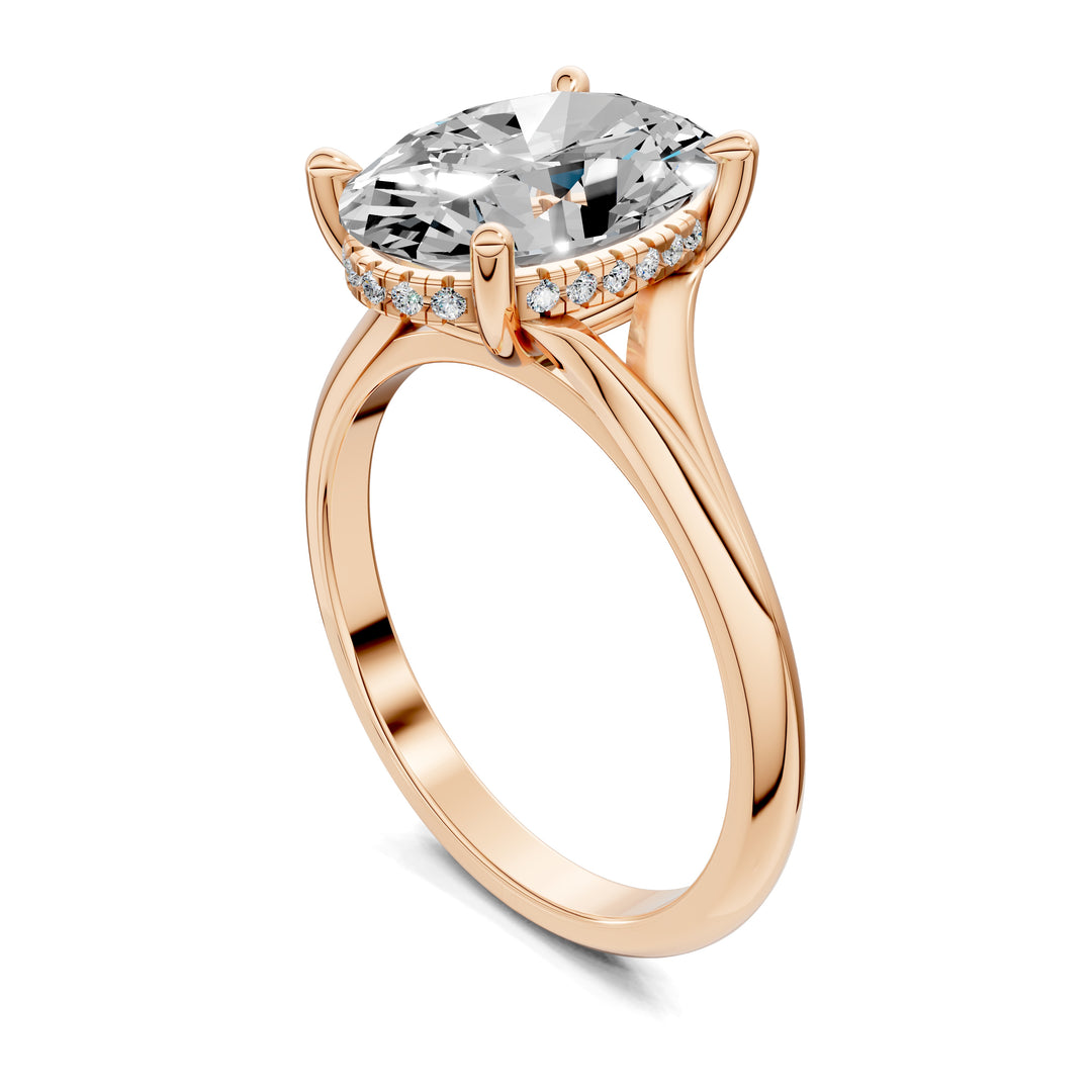 Taylor Split Shank Hidden Halo Engagement Ring