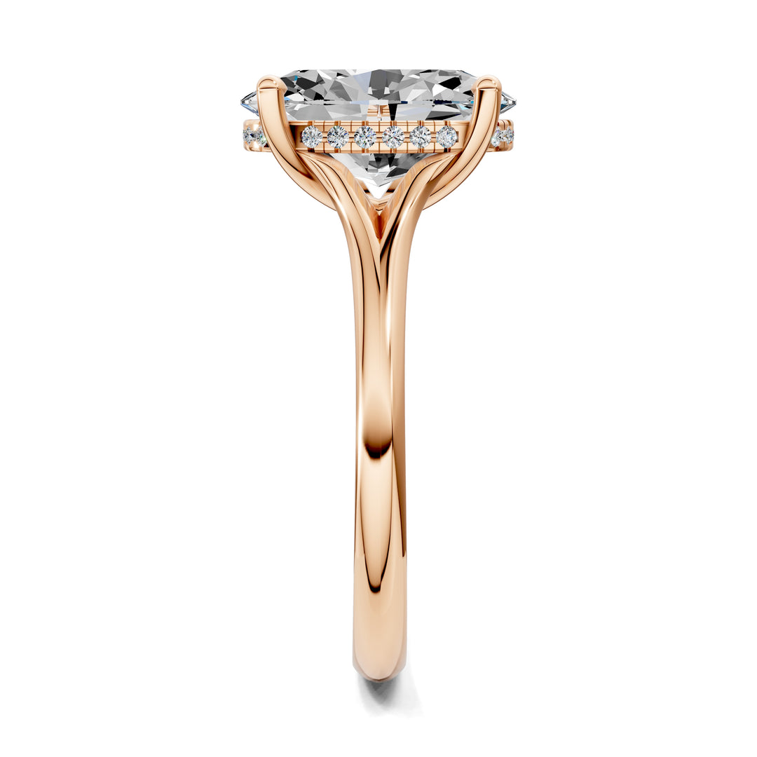 Taylor Split Shank Hidden Halo Engagement Ring