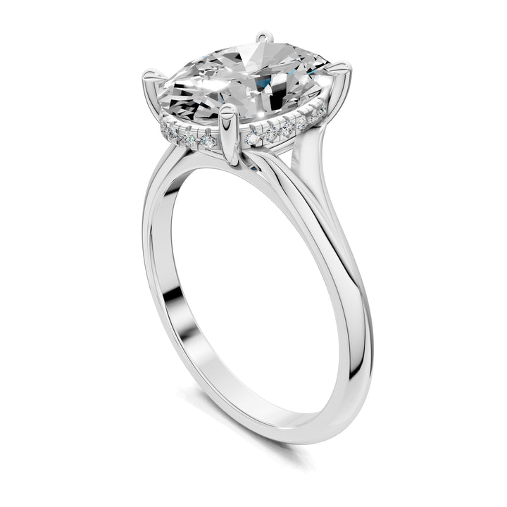 SA118 - Taylor Split Shank Hidden Halo Engagement Ring