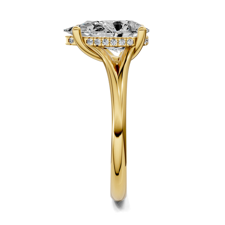 Taylor Split Shank Hidden Halo Engagement Ring
