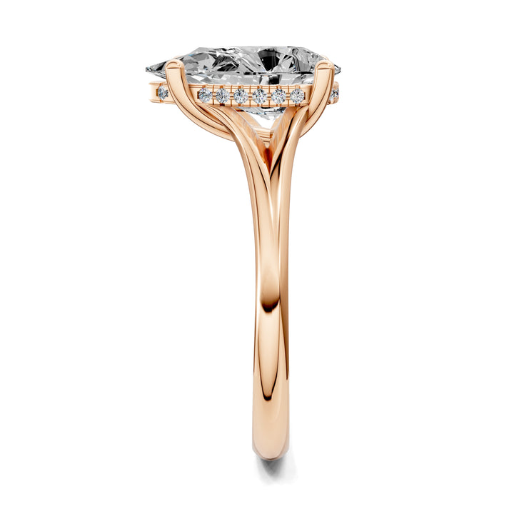 Taylor Split Shank Hidden Halo Engagement Ring