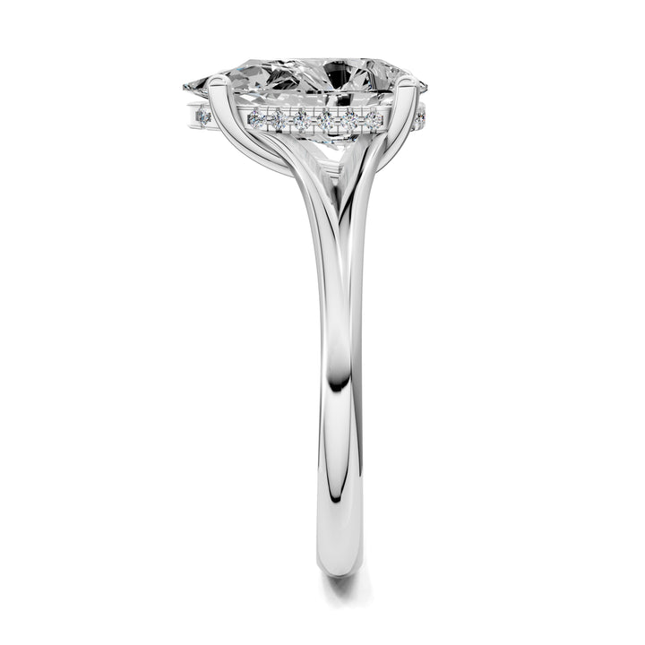 Taylor Split Shank Hidden Halo Engagement Ring
