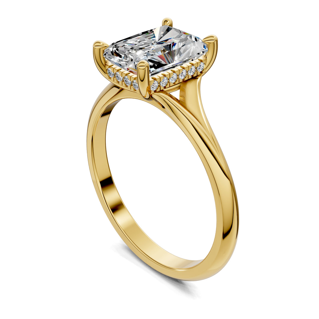 Taylor Split Shank Hidden Halo Engagement Ring