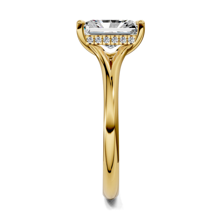 Taylor Split Shank Hidden Halo Engagement Ring