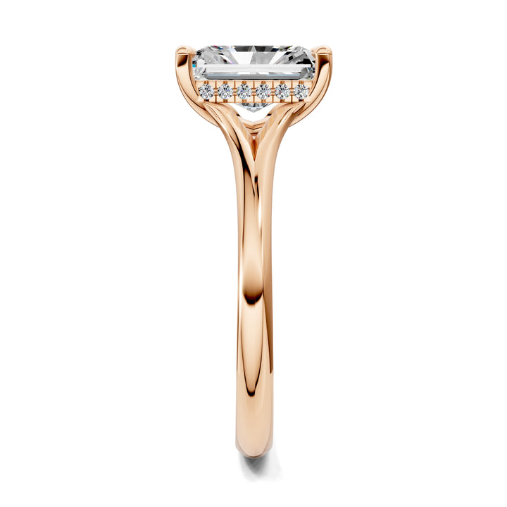 Taylor Split Shank Hidden Halo Engagement Ring