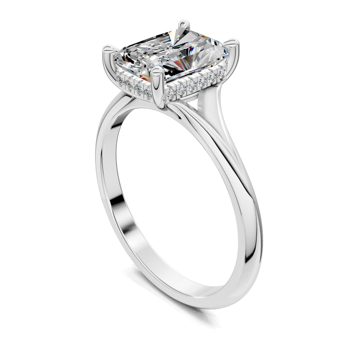 Taylor Split Shank Hidden Halo Engagement Ring
