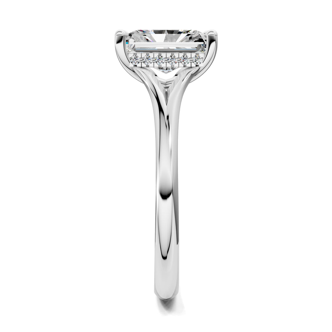 Taylor Split Shank Hidden Halo Engagement Ring