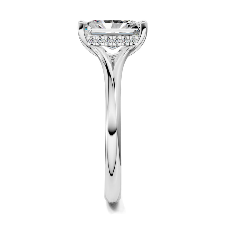 Taylor Split Shank Hidden Halo Engagement Ring
