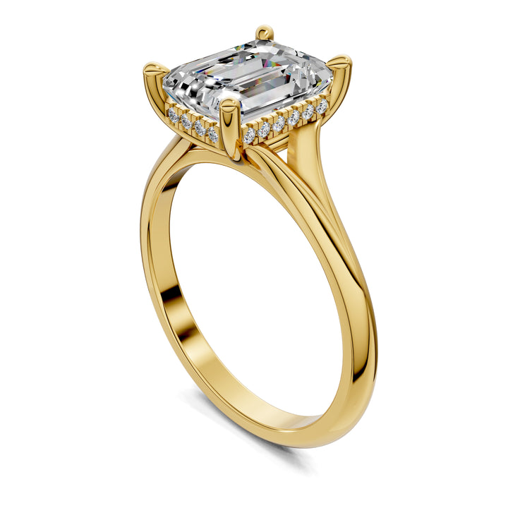 Taylor Split Shank Hidden Halo Engagement Ring