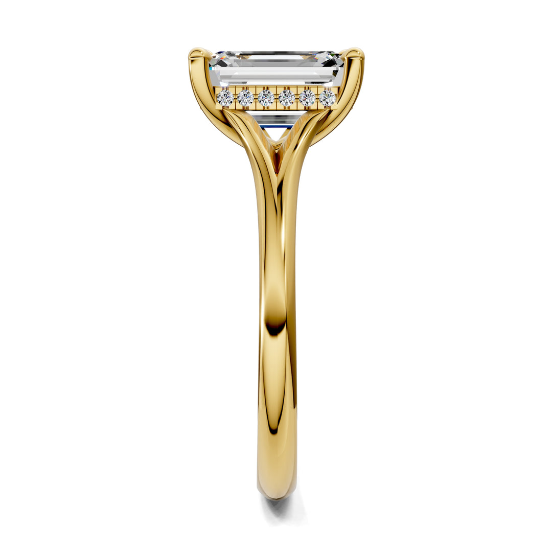 Taylor Split Shank Hidden Halo Engagement Ring