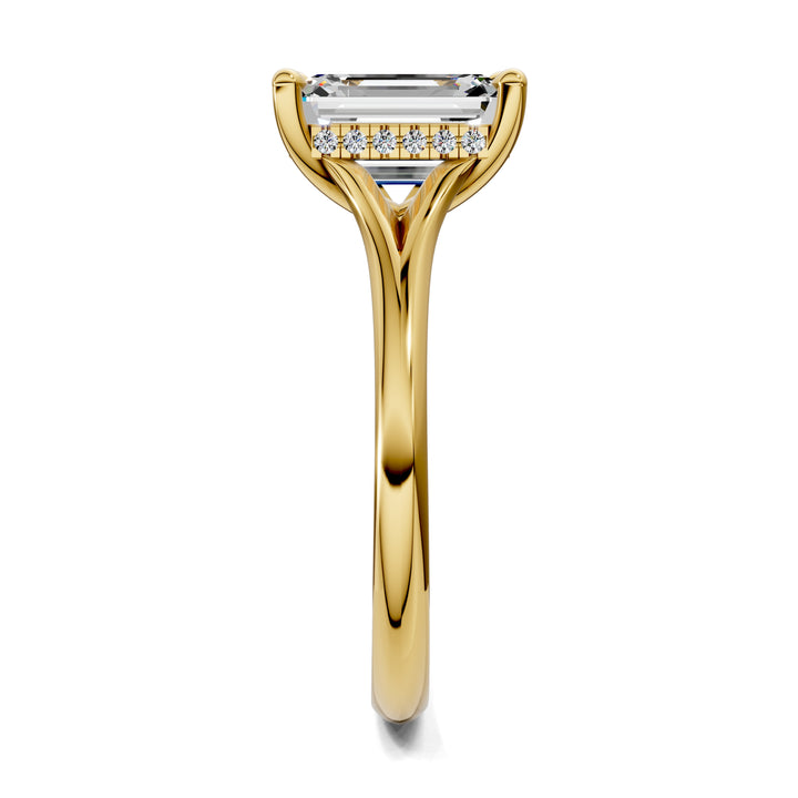 Taylor Split Shank Hidden Halo Engagement Ring