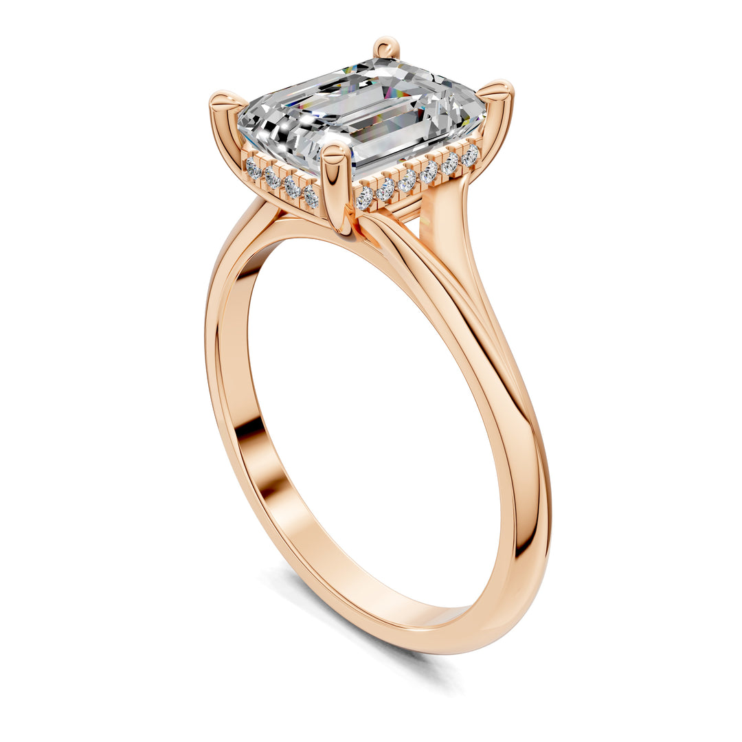 SA118 - Taylor Split Shank Hidden Halo Engagement Ring