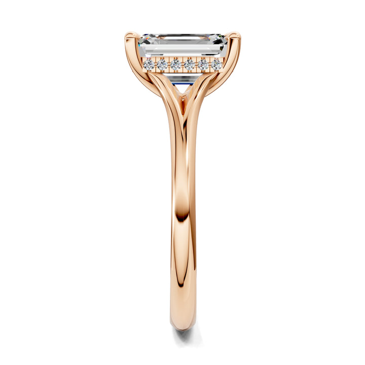 Taylor Split Shank Hidden Halo Engagement Ring