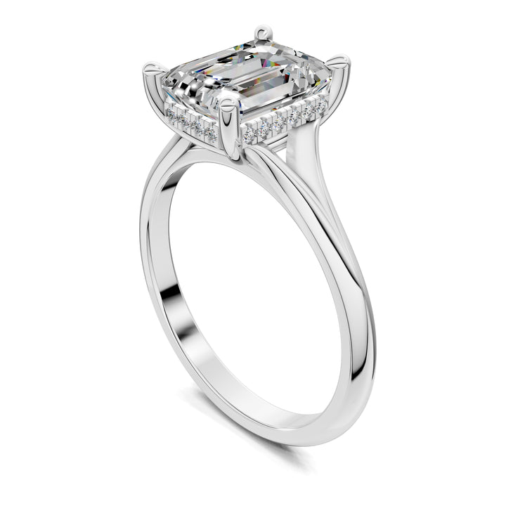 Taylor Split Shank Hidden Halo Engagement Ring