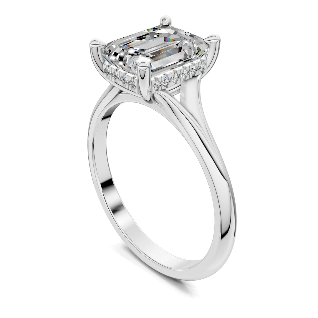 SA118 - Taylor Split Shank Hidden Halo Engagement Ring