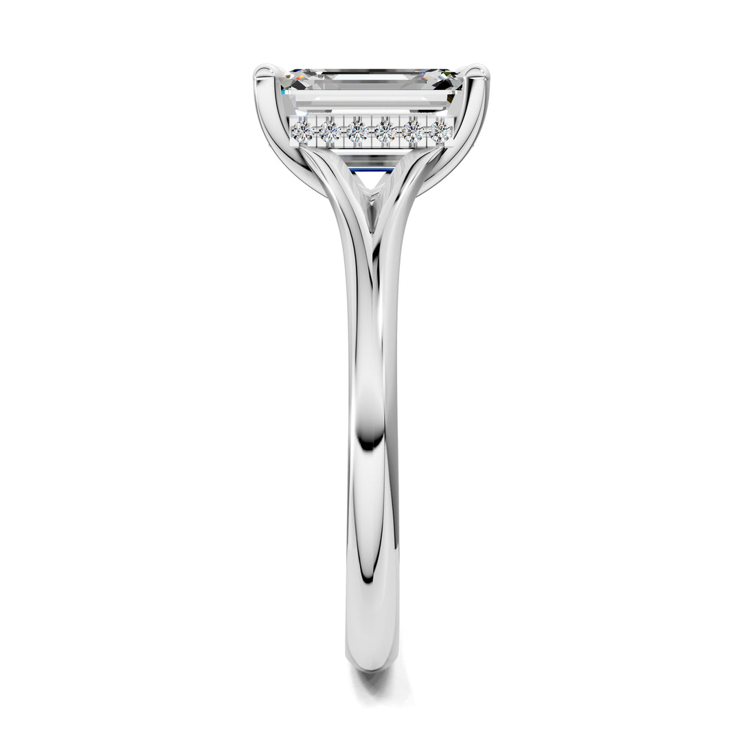 Taylor Split Shank Hidden Halo Engagement Ring