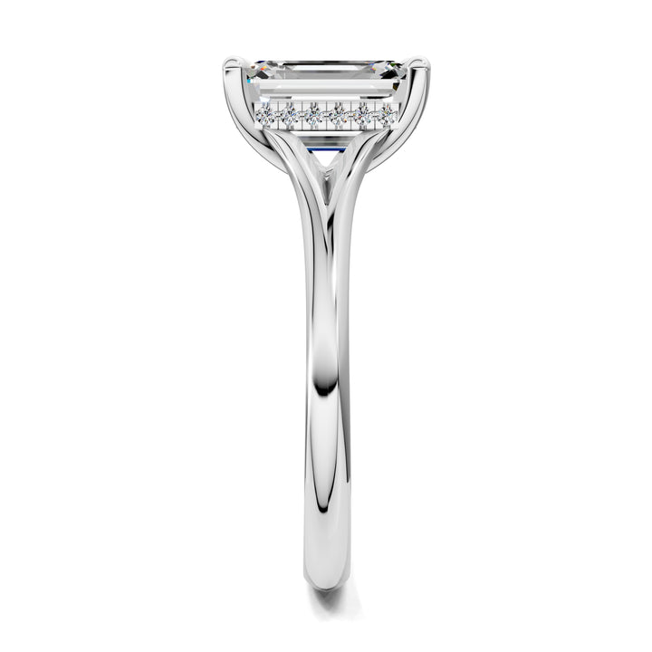 Taylor Split Shank Hidden Halo Engagement Ring