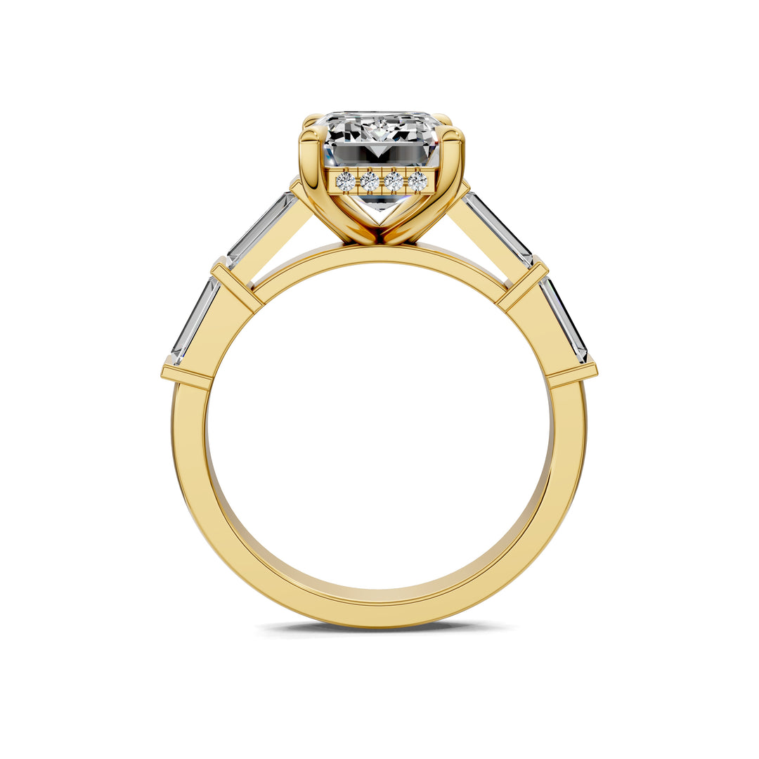 Stephanie Baguette Pave Engagement Ring