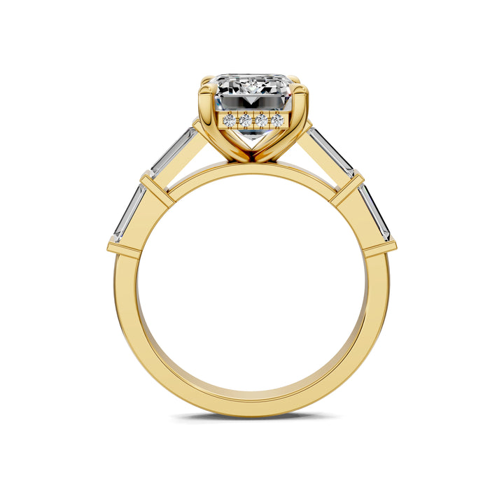Stephanie Baguette Pave Engagement Ring