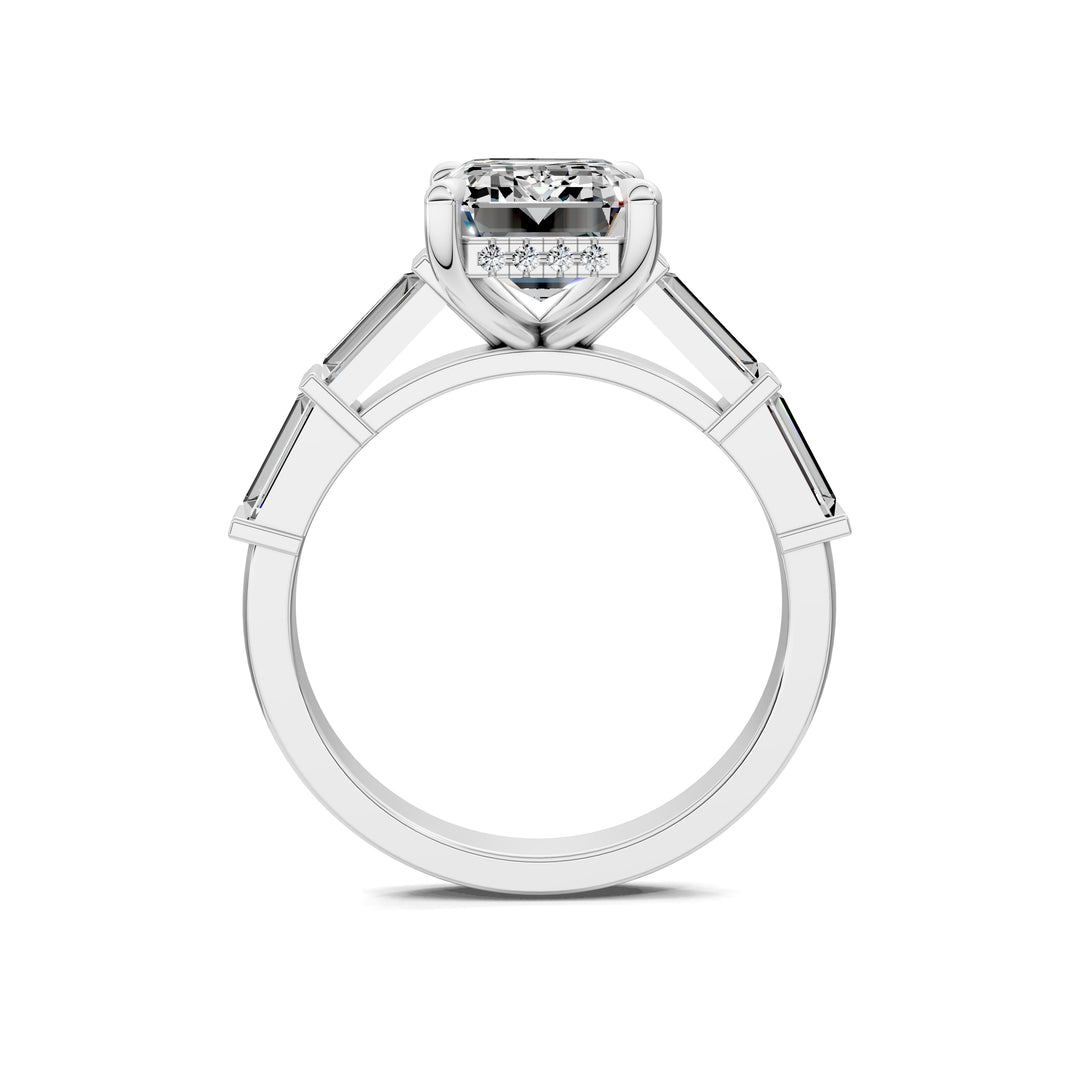 Stephanie Baguette Pave Engagement Ring