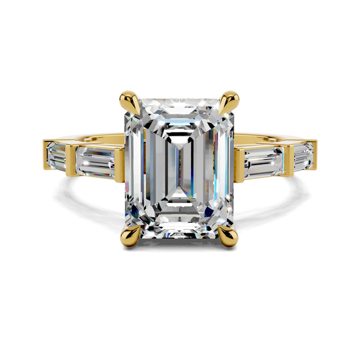 Stephanie Baguette Pave Engagement Ring