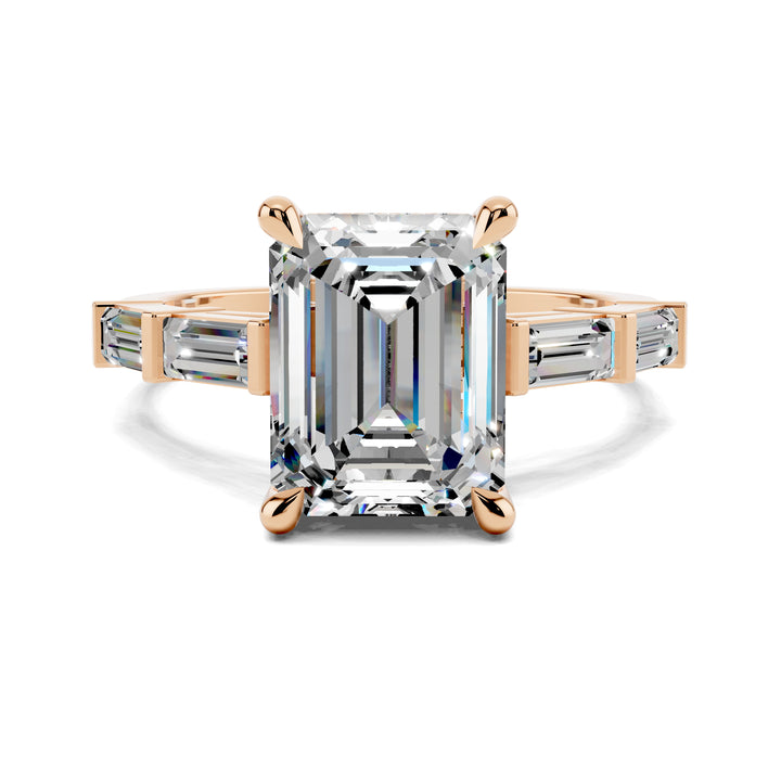 Stephanie Baguette Pave Engagement Ring