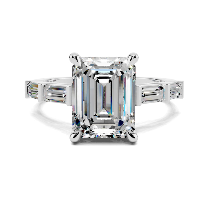 Stephanie Baguette Pave Engagement Ring
