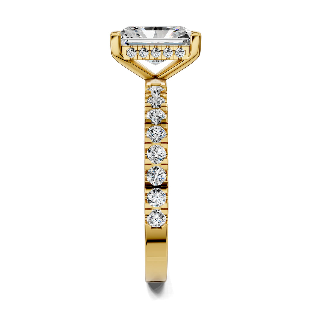 Stephanie Baguette Pave Engagement Ring