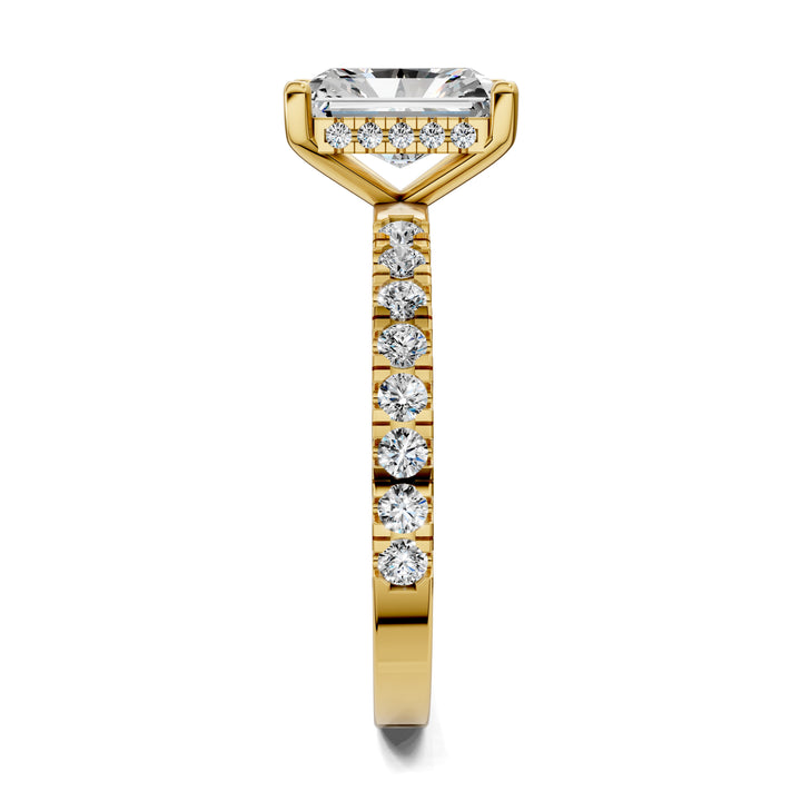 Stephanie Baguette Pave Engagement Ring