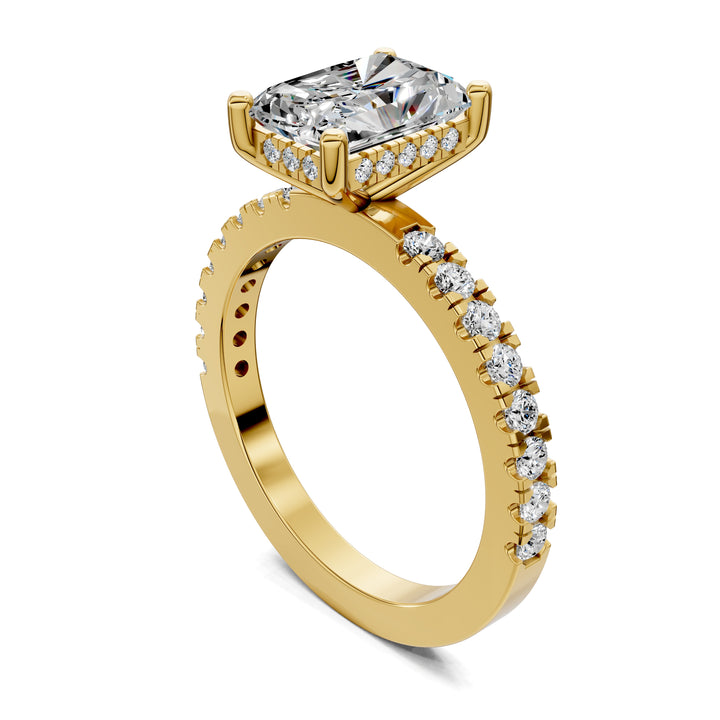 Stephanie Baguette Pave Engagement Ring