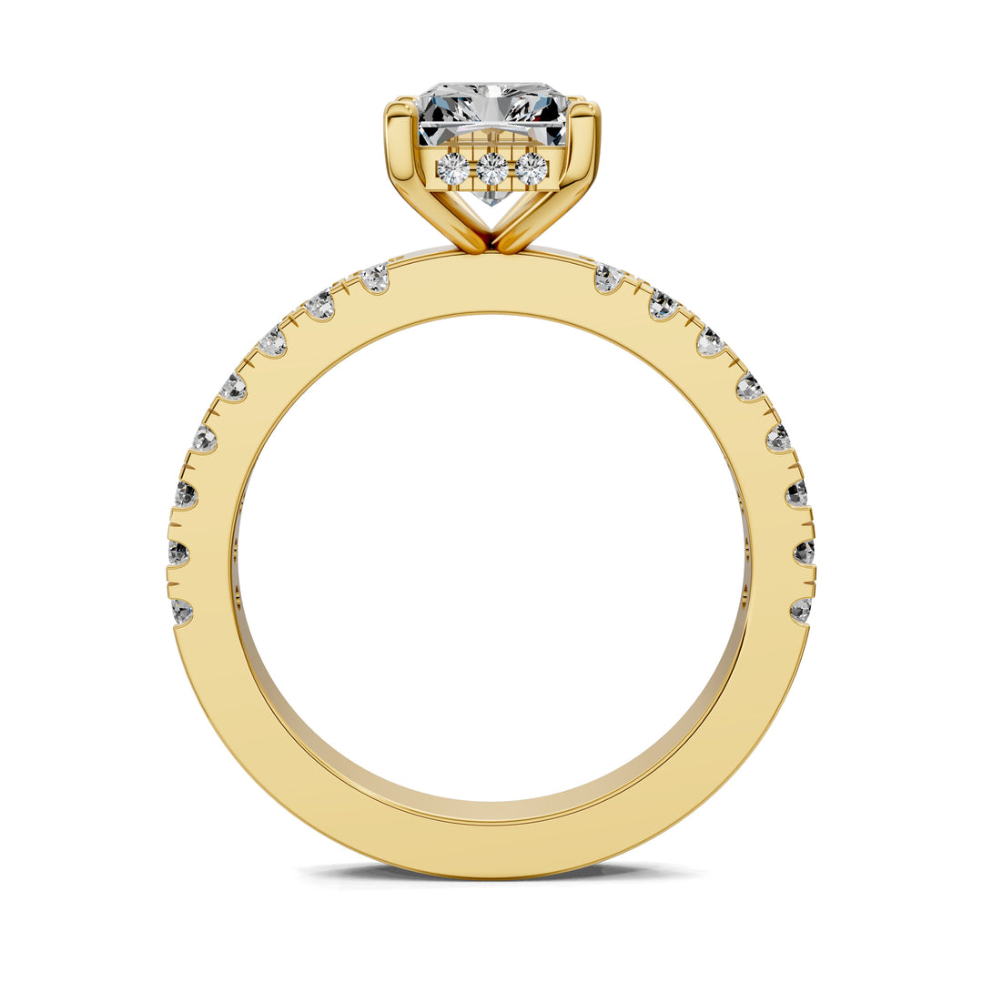 Stephanie Baguette Pave Engagement Ring