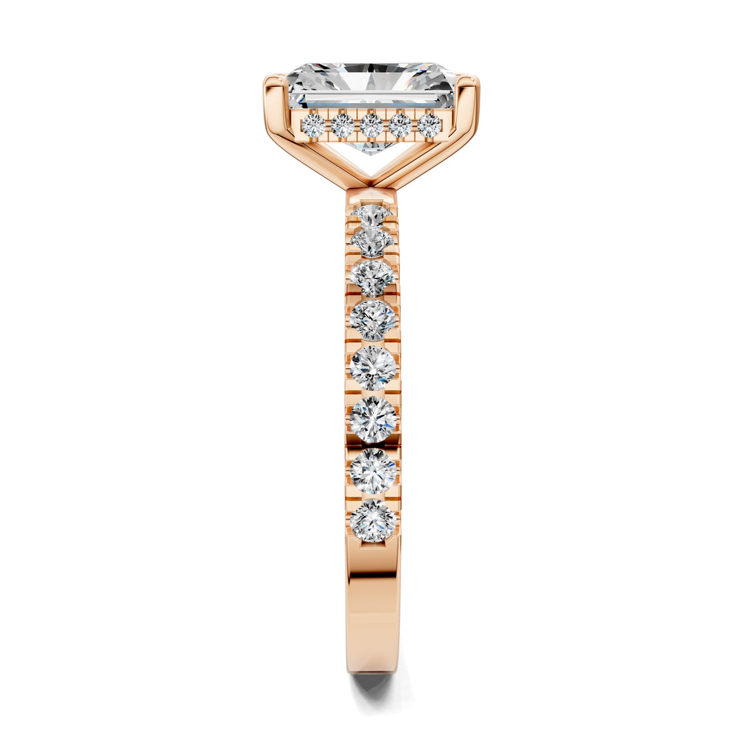Stephanie Baguette Pave Engagement Ring