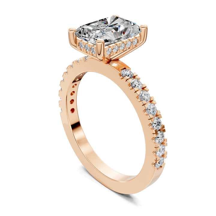 Stephanie Baguette Pave Engagement Ring