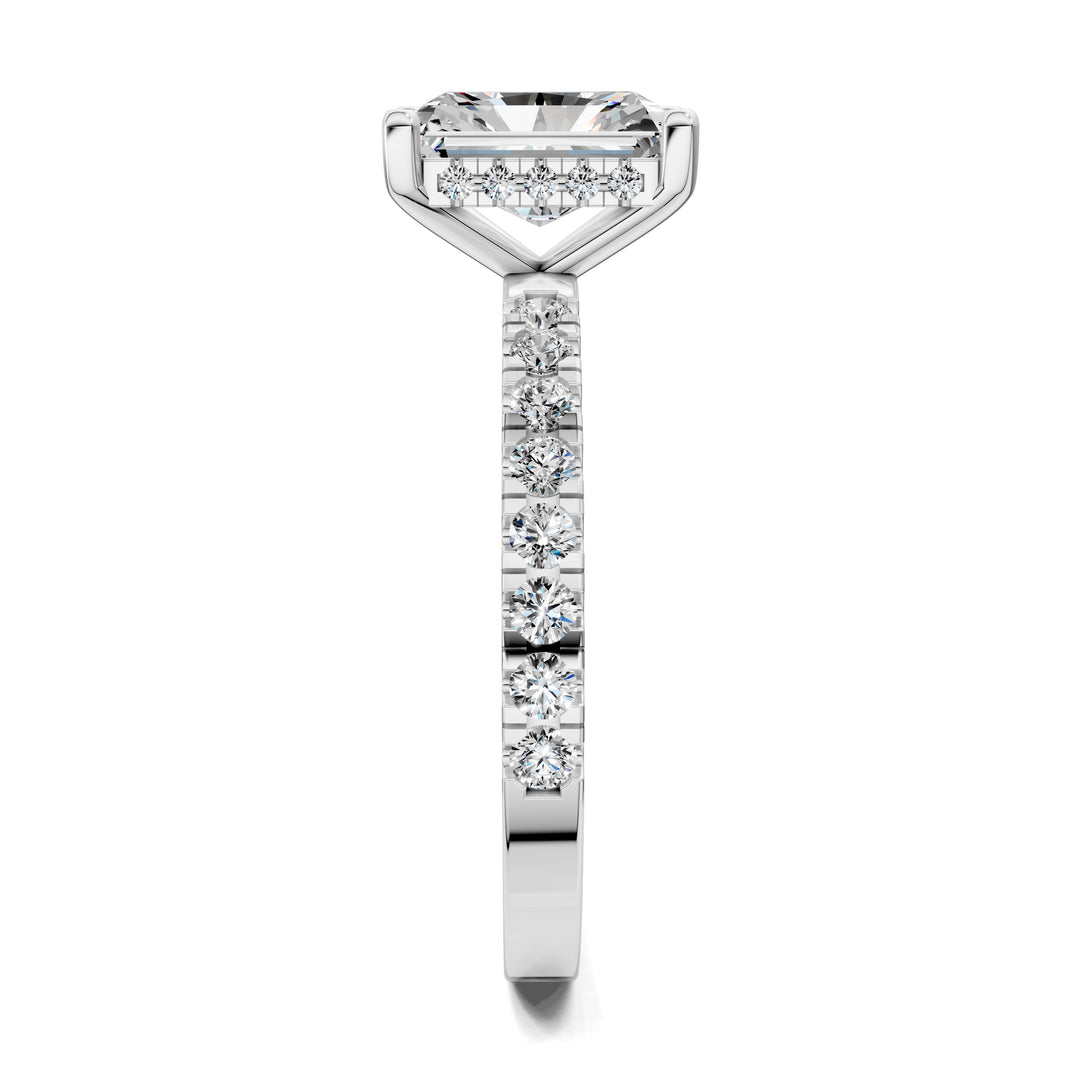 Stephanie Baguette Pave Engagement Ring
