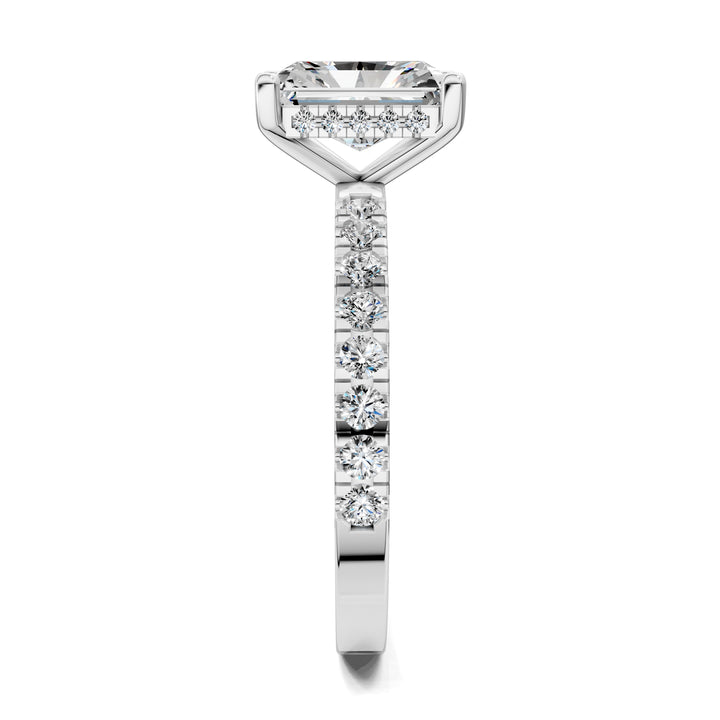 Stephanie Baguette Pave Engagement Ring