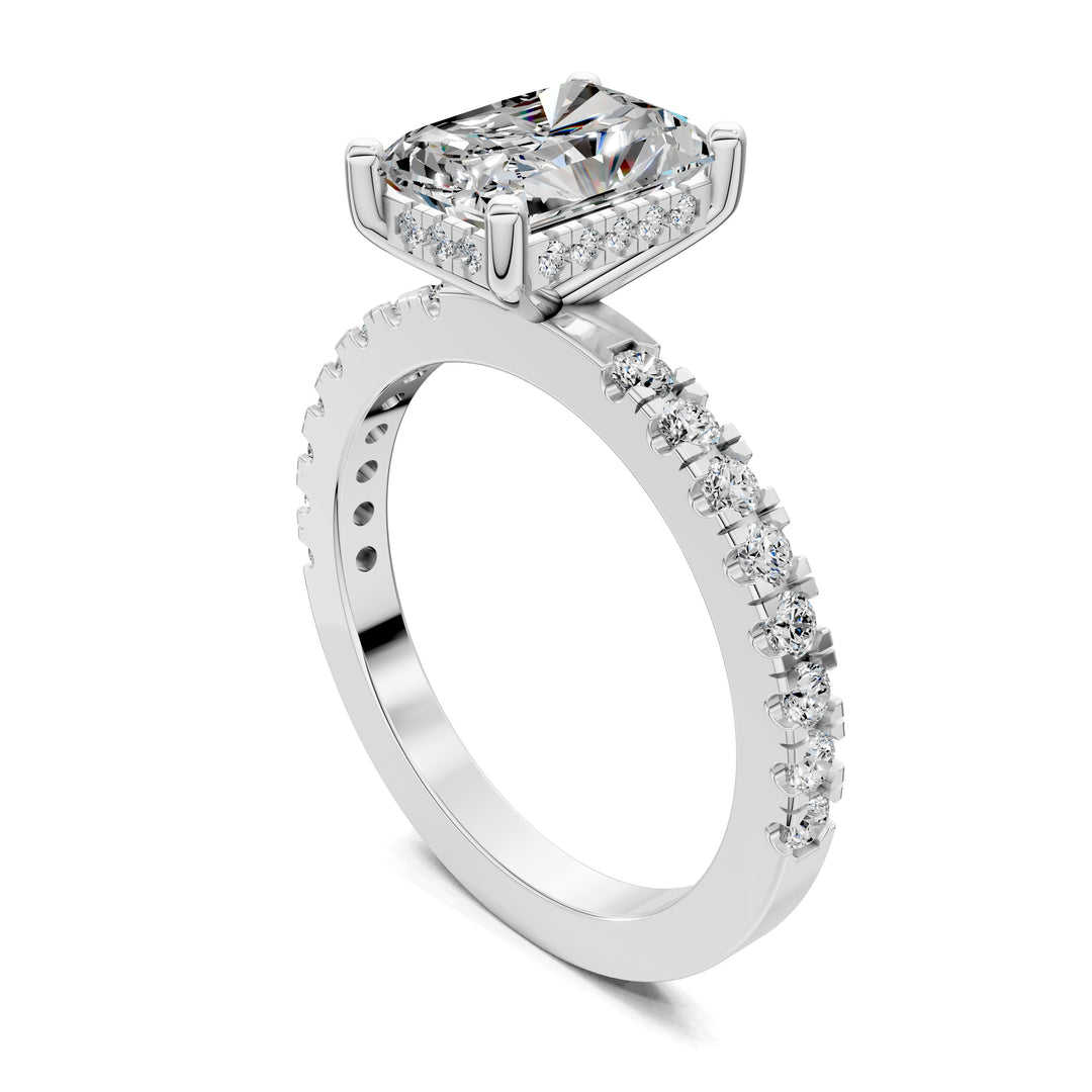 Stephanie Baguette Pave Engagement Ring