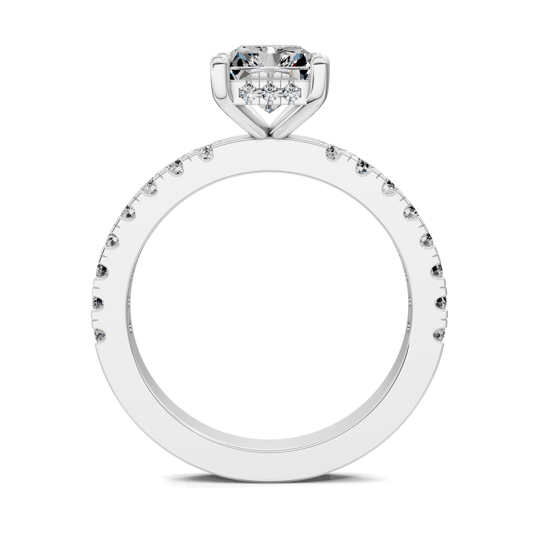 Stephanie Baguette Pave Engagement Ring