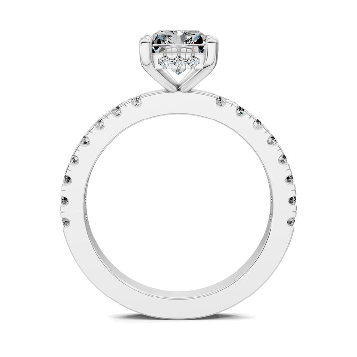 Stephanie Baguette Pave Engagement Ring