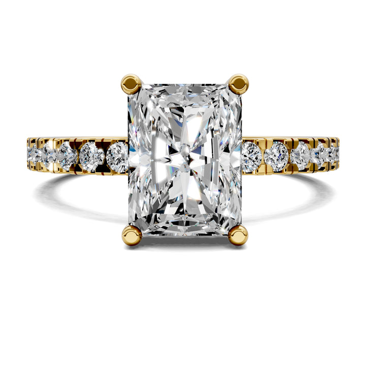 Stephanie Baguette Pave Engagement Ring