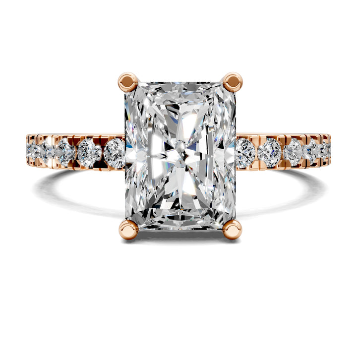 Stephanie Baguette Pave Engagement Ring