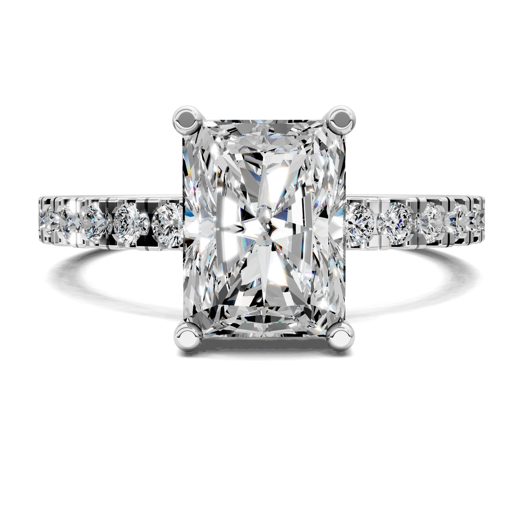 Stephanie Baguette Pave Engagement Ring
