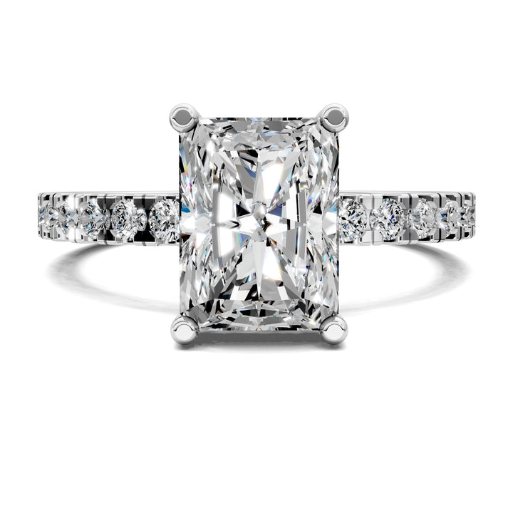 Stephanie Baguette Pave Engagement Ring